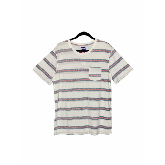 Pacific & Park Striped short sleeves Crew Neck T-Shirt Size Large - Picture 5 of 5